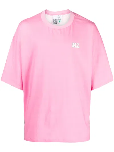 Natasha Zinko Logo-print Cotton T-shirt In Pink