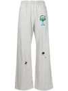 Natasha Zinko Logo-print Cotton Track Pants In Grey