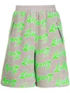 Natasha Zinko Logo-print Textured Track Shorts In Grey