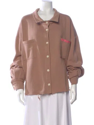 Pre-owned Natasha Zinko Long Sleeve Button-up Top In Pink