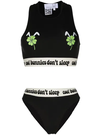Natasha Zinko Lucky Crop Top Set In Black
