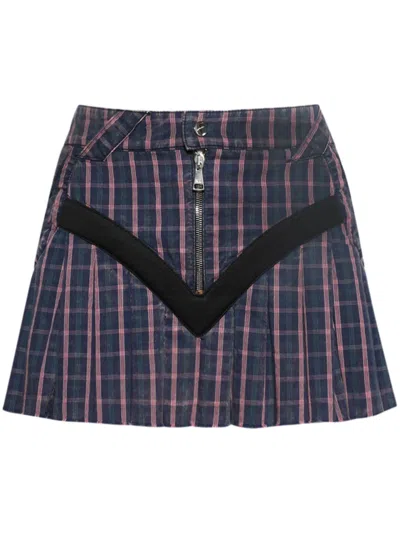 Natasha Zinko M-bike Mini Skirt In Blue