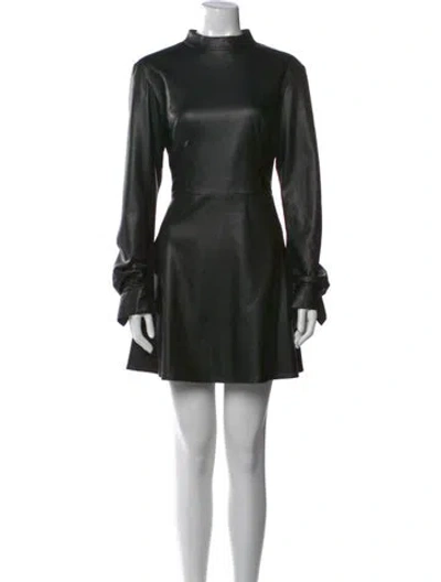 Pre-owned Natasha Zinko Mock Neck Mini Dress In Black