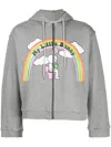 Natasha Zinko My Little Bunny Graphic-print Hoodie In Grey