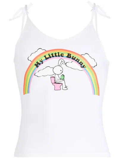 Natasha Zinko My Little Bunny Tank Top In White