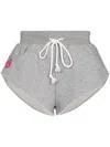 Natasha Zinko Patch-detailing Track Shorts In Grey