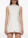 Natasha Zinko Perfect Body Zip-front Corset Mini Dress In White