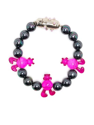 Natasha Zinko Pink Bunny Beaded Bracelet