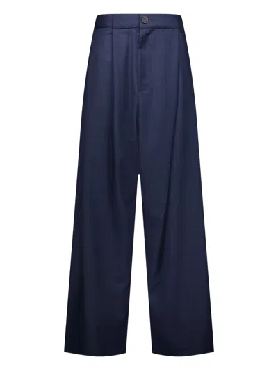 Natasha Zinko Pleats-detailed Trousers In Blue