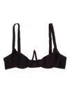 Natasha Zinko Plunge Cotton Bra In Black