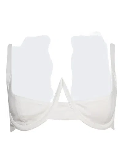 Natasha Zinko Plunge-neckline Bra In White