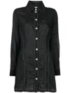 Natasha Zinko Point D'esprit Shirt Dress In Black