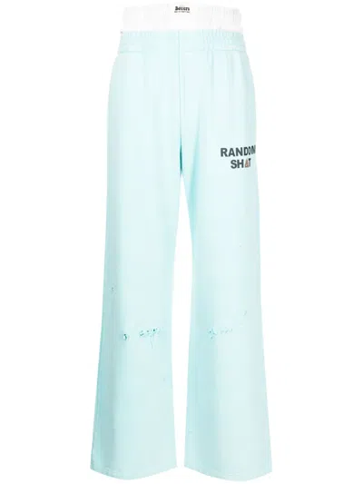 Natasha Zinko Random Cotton Track Pants In Blue
