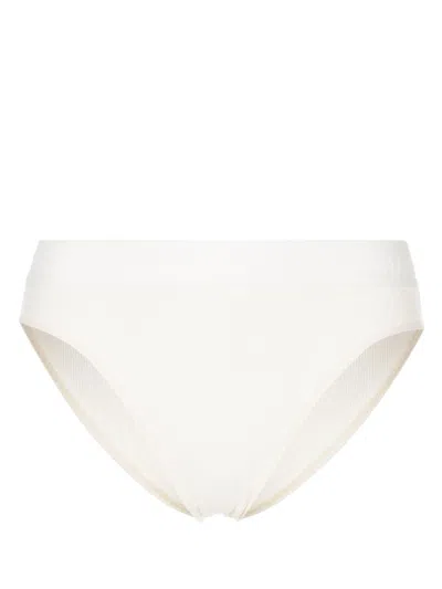 Natasha Zinko Rear Embroidered-detail Briefs In White