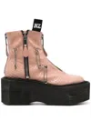 Natasha Zinko Ring Flatform Boots In Pink