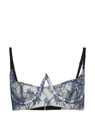 Natasha Zinko Sequin-embellished Lace-overlay Bra In Multi