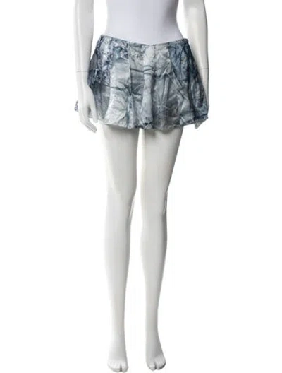 Pre-owned Natasha Zinko Silk Mini Skirt In Blue