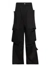 Natasha Zinko Spacesuit Layered-pocket Trousers In Black