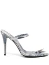 Natasha Zinko Spike-toe Heeled Sandals In Blue