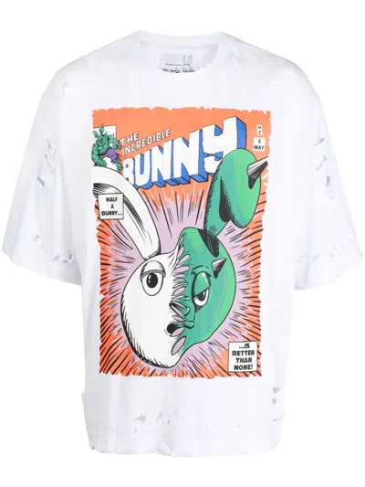 Natasha Zinko The Incredible Bunny Cotton T-shirt In White