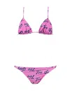 Natasha Zinko Too Sexy-print Bikini Set In Pink