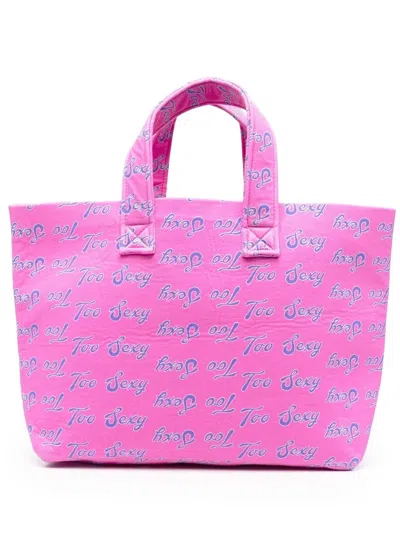 Natasha Zinko Too Sexy Repeated-print Tote Bag In Pink