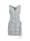 Natasha Zinko Denim Mini Dress In Blue