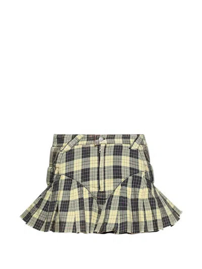 Natasha Zinko Upcycled Pleated Skirt In Multi