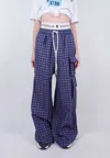 Natasha Zinko Wide Badge Pants In Blue