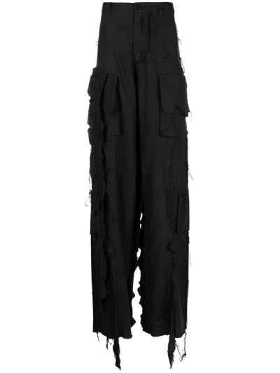 Natasha Zinko Wide-leg Cargo Trousers In Black