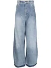 Natasha Zinko Weite Jeans Mit Reissverschlussdetail In Blue