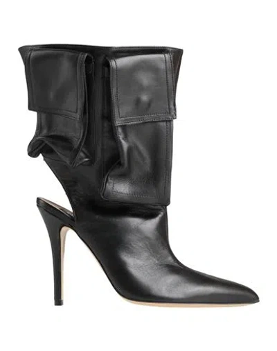 Natasha Zinko Woman Ankle Boots Black Size 8 Leather