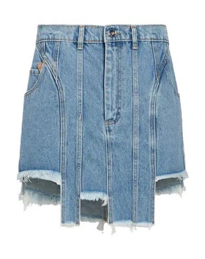 Natasha Zinko Woman Denim Skirt Blue Size Xs Cotton