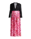 Natasha Zinko Woman Maxi Dress Black Size M Polyester, Virgin Wool, Elastane, Silk, Viscose In Black