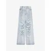 Natasha Zinko Weite Jeans Im Distressed-look In Blue