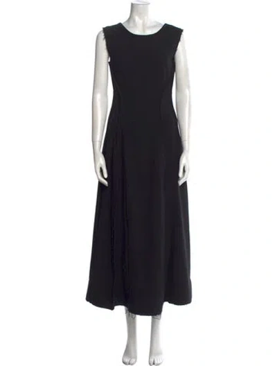 Pre-owned Natasha Zinko Wool Long Dress In Black