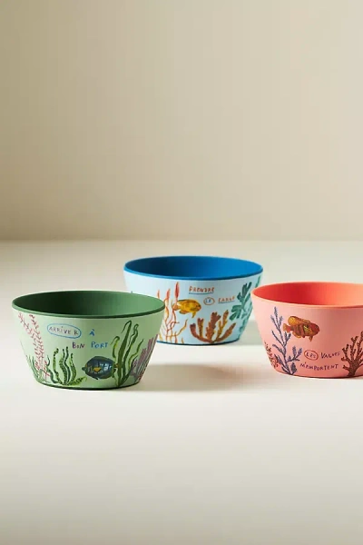 Nathalie Lete By The Sea Melamine Nut Bowls, Set Of 3