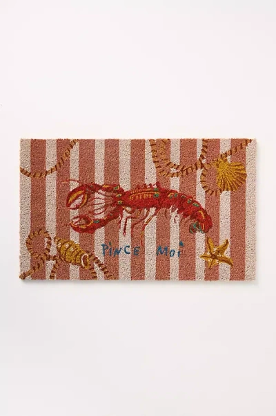 Nathalie Lete Pink Lobster Doormat