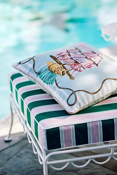 Nathalie Lete By The Sea Printed Indoor/outdoor Pillow