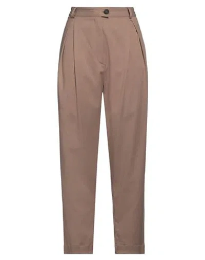 Nathalie Vleeschouwer Woman Pants Light Brown Size L Lyocell, Cotton, Elastane In Beige