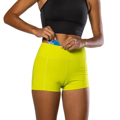 Nathan Sports Interval Bike Shorts - 3" In Bright Lime In Green
