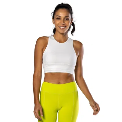 Nathan Sports Interval Crop Top In White