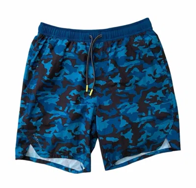 Nathan Sports Men's Essential Shorts 7" 2.0 In Blue Camo