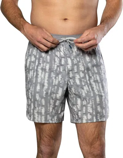 Nathan Sports Men's Essential Shorts 7" 2.0 In Grey Tie Die In Multi