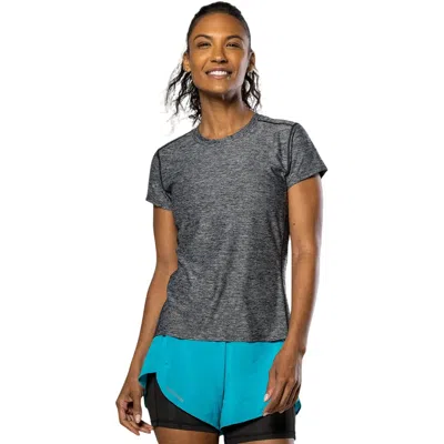Nathan Sports Qualifier Tee In Black Heather In Gray