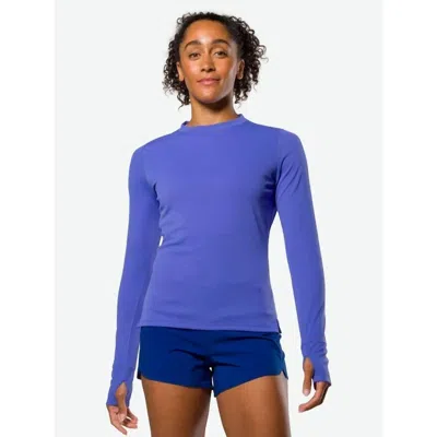Nathan Sports Rise Long Sleeve 2.0 Shirt In Baja Purple In Blue