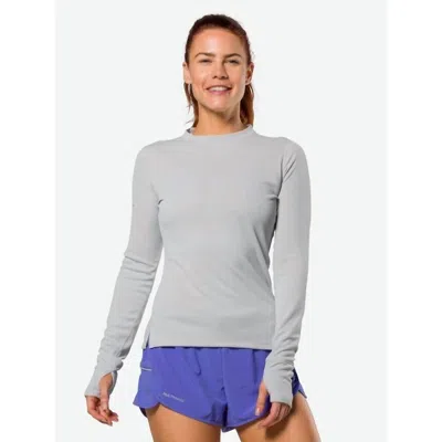 Nathan Sports Rise Long Sleeve 2.0 Shirt In Grey Mist In Gray