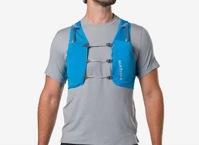 Nathan Sports Unisex Pinnacle Breeze 4l Hydration Race Vest In Electric Blue/reflective Silver