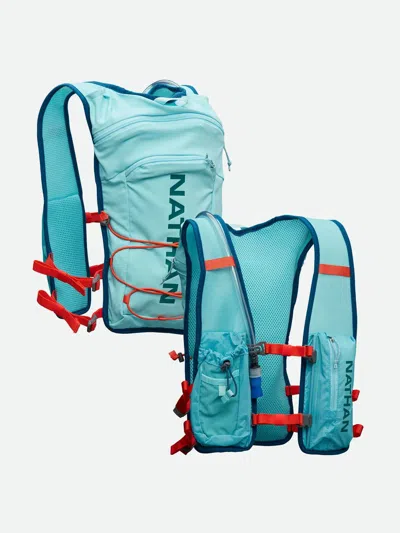 Nathan Sports Unisex Quickstart 2.0 6 Liter Hydration Pack In Breezy Blue/storm Green