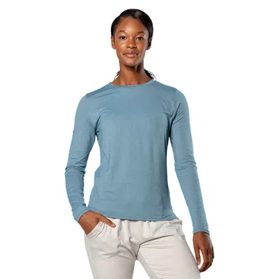 Nathan Sports Women's Dash Long Sleeve Tee In Sailor Blue Stripe